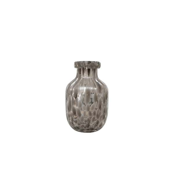 VASO DE VIDRO DEMI MARROM 17CM