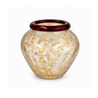 Vaso de Murano Donatella Vinho com Ouro P 12x13cm