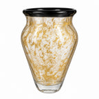Vaso de Murano Donatella Azul-Marinho com Ouro M 14x20cm