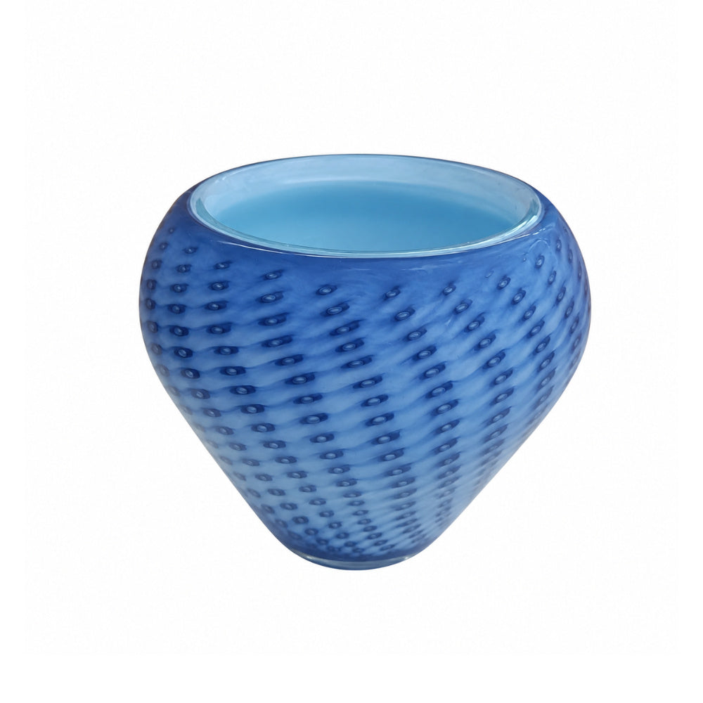 Vaso de Murano Fragola Azul M 18x16cm