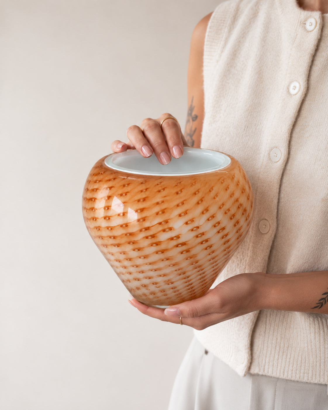 Vaso de Murano Fragola Terracota M 18x16cm