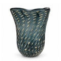 Vaso de Murano Chiara Azul com Ouro 24x30cm