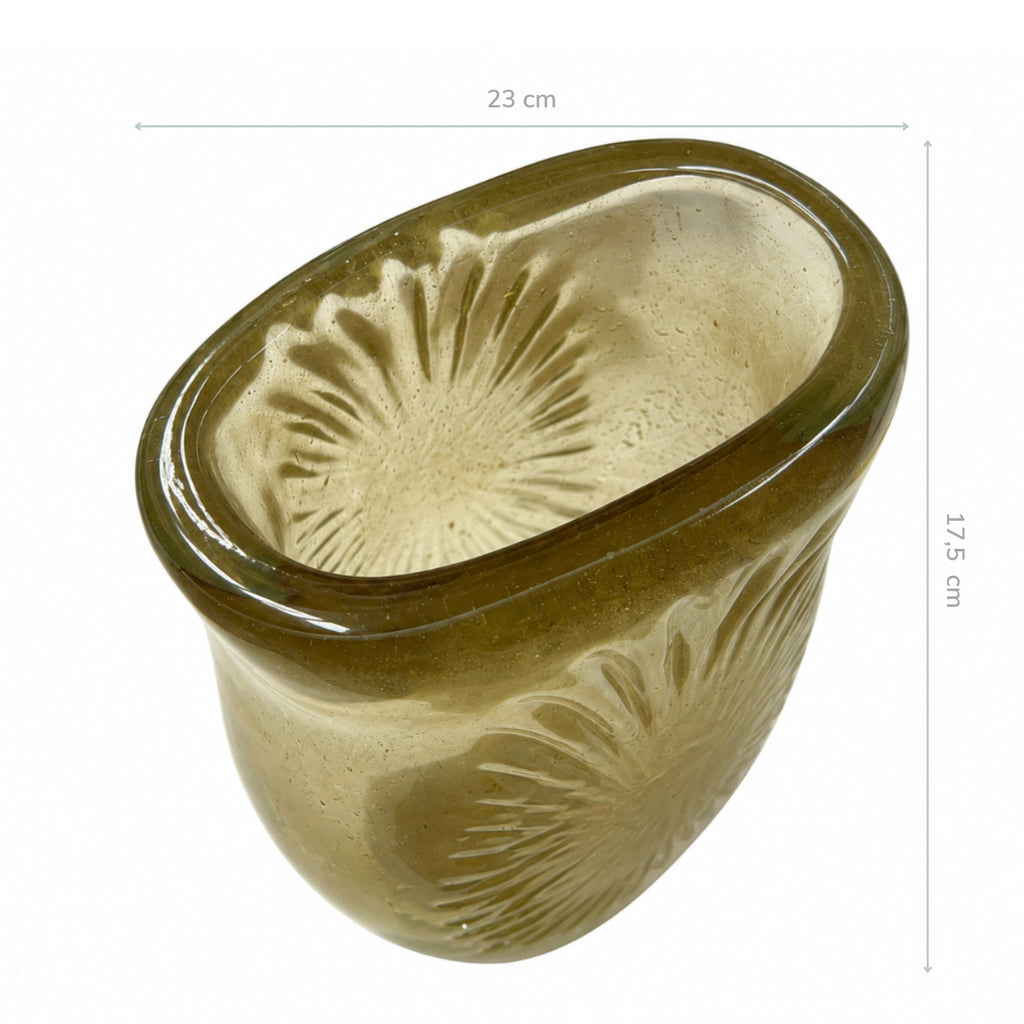 Vaso de Murano Solare Dourado 17,5x23cm