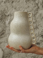 VASO EM CERÂMICA MARFIM ZENITH 23CM