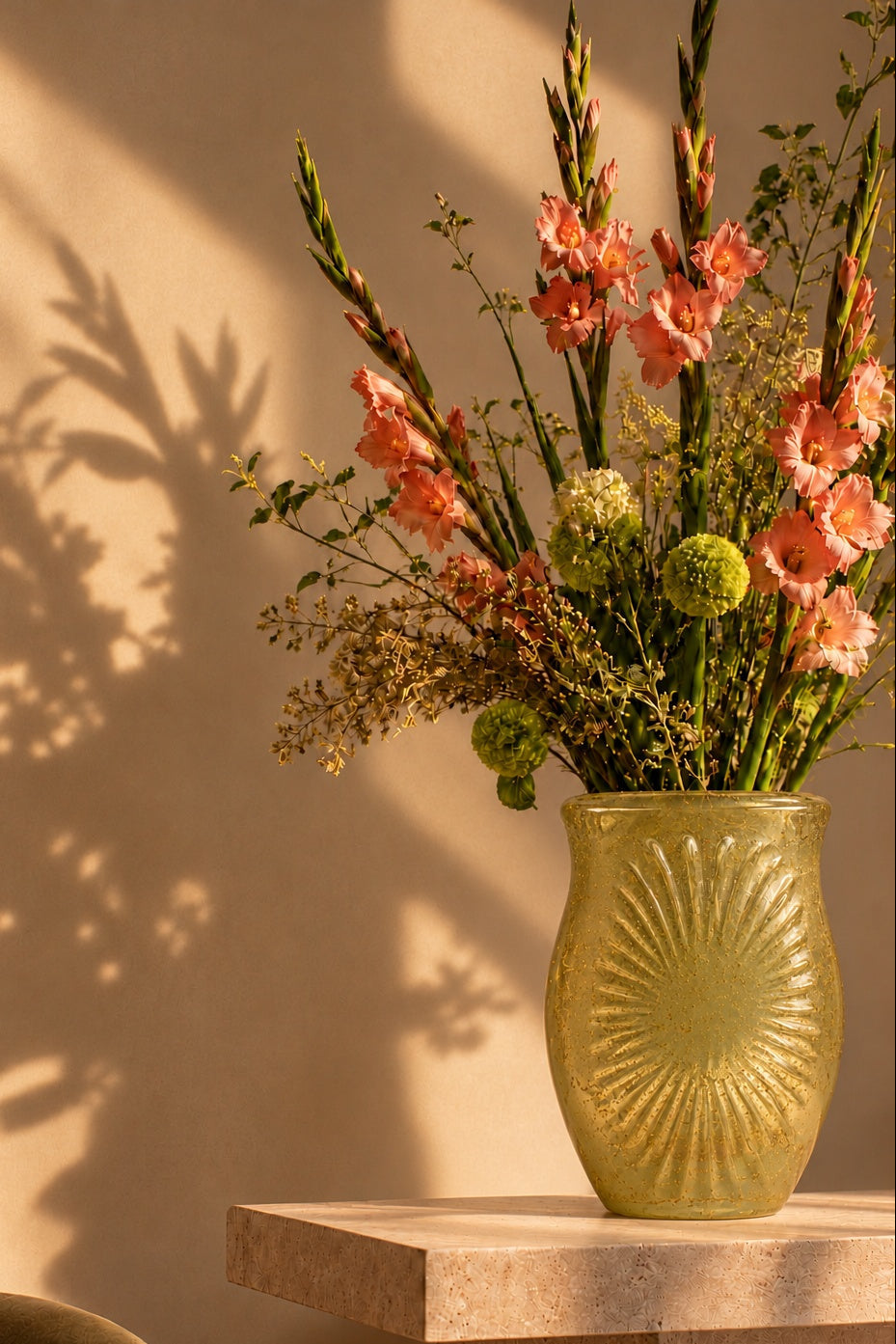 Vaso de Murano Solare Dourado