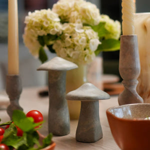 ESCULTURA COGUMELO EM PEDRA SABÃO M