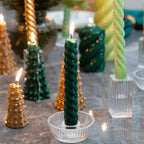 VELAS PARA CASTIÇAL TWIST BOLD VERDE ESCURO 18 CM - 02 UNIDADES