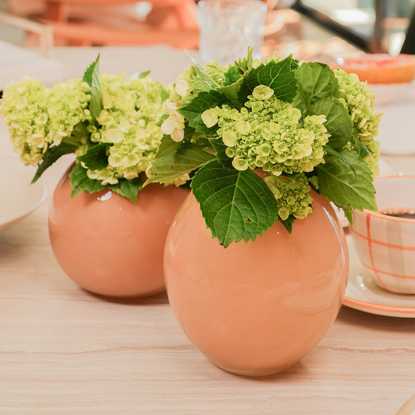 VASO DE VIDRO GOTA BEGE 14CM