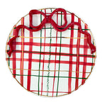 PRATO BOLO/PANETONE PINTADO À MÃO COM OURO