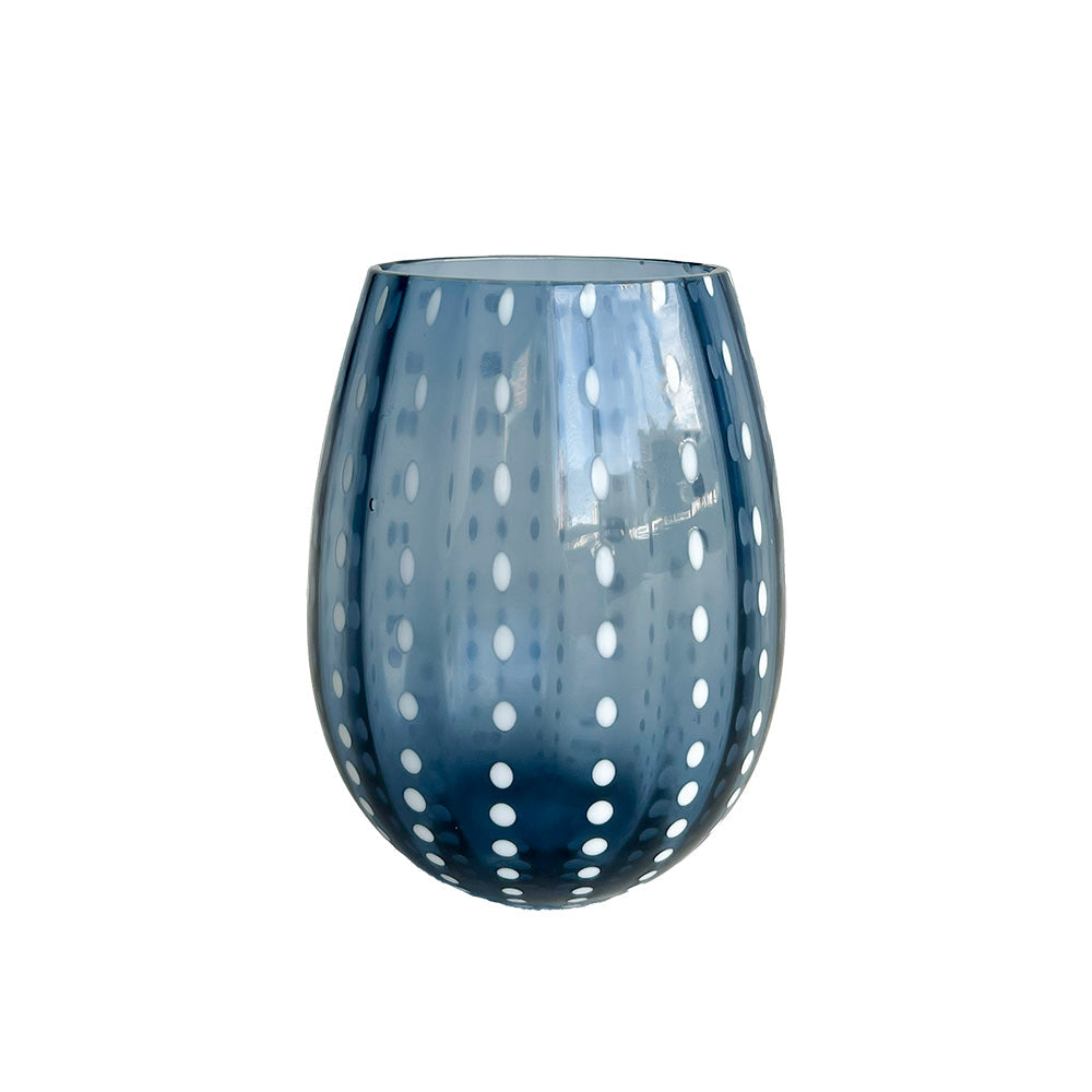 COPO DE VIDRO DOTS AZUL 500ML