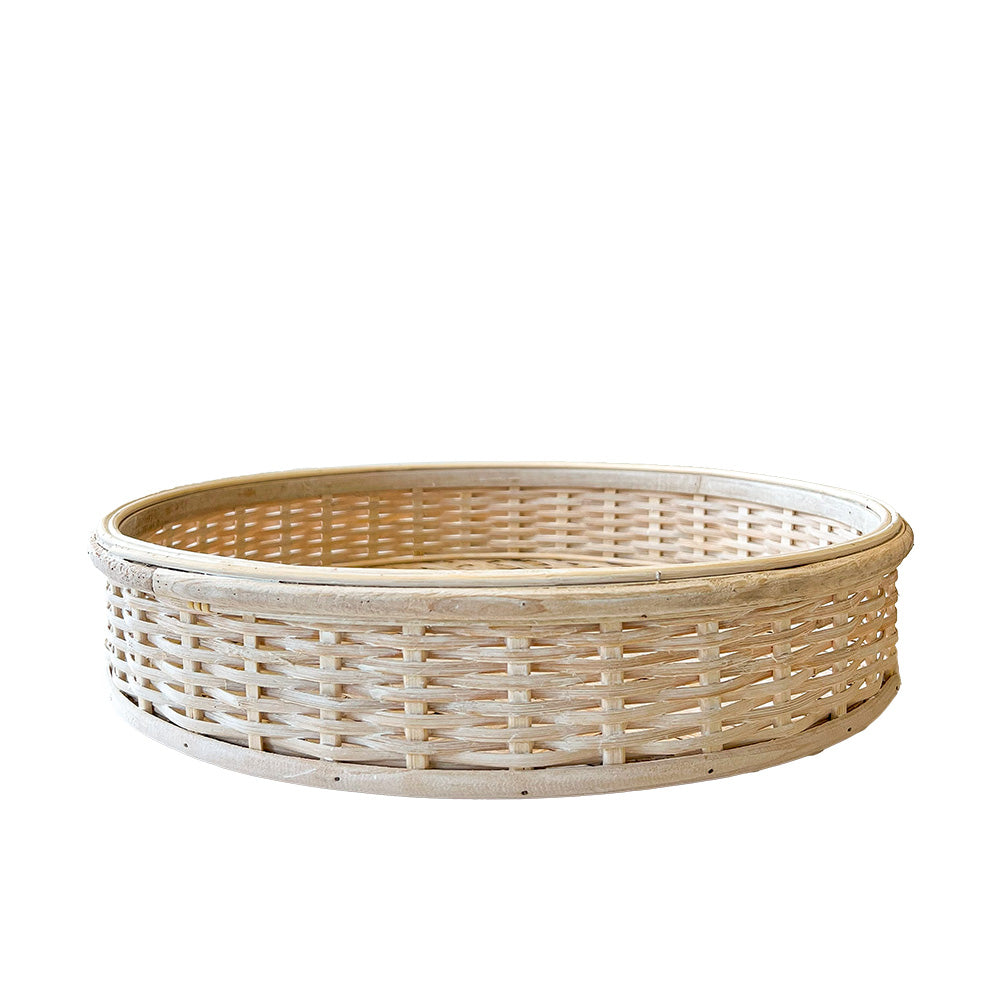 BANDEJA RATTAN MARFIM REDONDA M 36CM