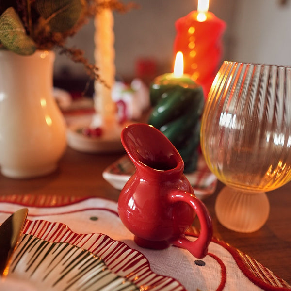 PORTA GUARDANAPO DE CERAMICA JARRINHA VERMELHO