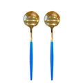 SET 2 COLHERES DE CAFÉ SOTILLE AZUL