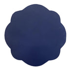 JOGO AMERICANO DUPLA FACE IMPERMEÁVEL REDONDO FLOR AZUL E CARAMELO 42 CM