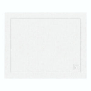 JOGO AMERICANO DE LINHO PURO BARRA LARGA PREMIUM BRANCO 50X39CM