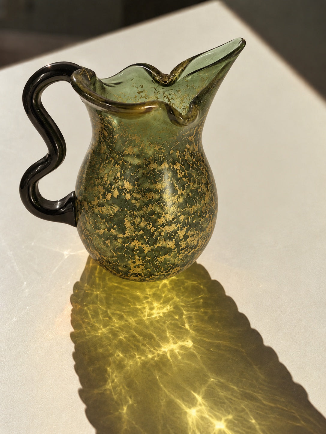 Jarra de Murano Donatella Verde com Ouro