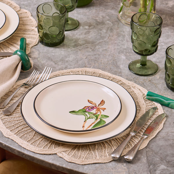 DESCANSO DE TALHER ÁGATA NATURAL VERDE 8 X 2 (H) CM