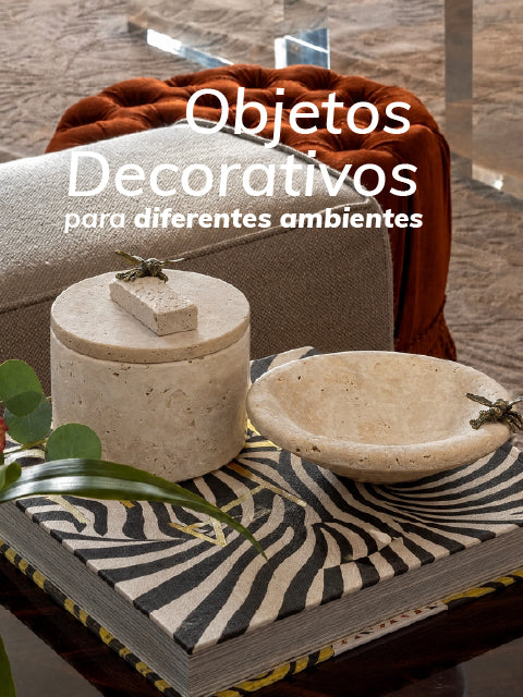 Coleção objetos de decoração de luxo