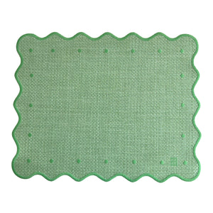 JOGO AMERICANO IMPERMEÁVEL RAFIA RETANGULAR BAHIA VERDE 45X35CM