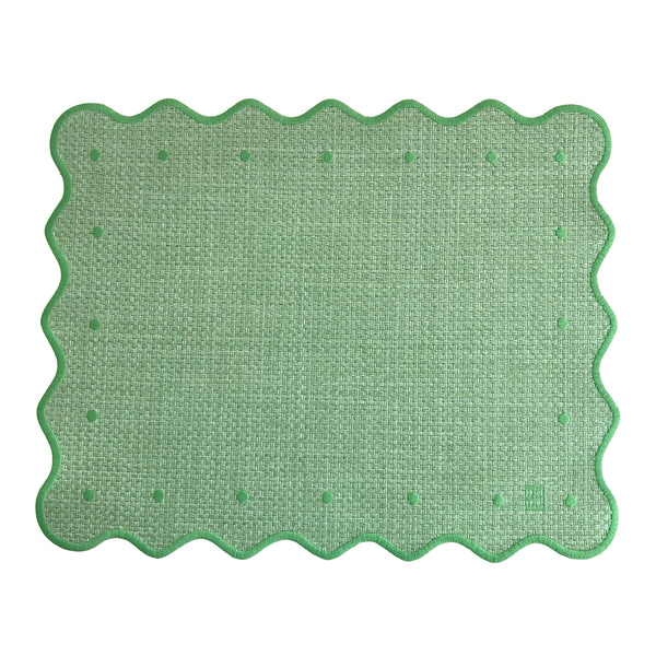 JOGO AMERICANO IMPERMEÁVEL RAFIA RETANGULAR BAHIA VERDE 45X35CM