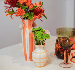 VASO CERÂMICA ARTESANAL AGATAS LARANJA