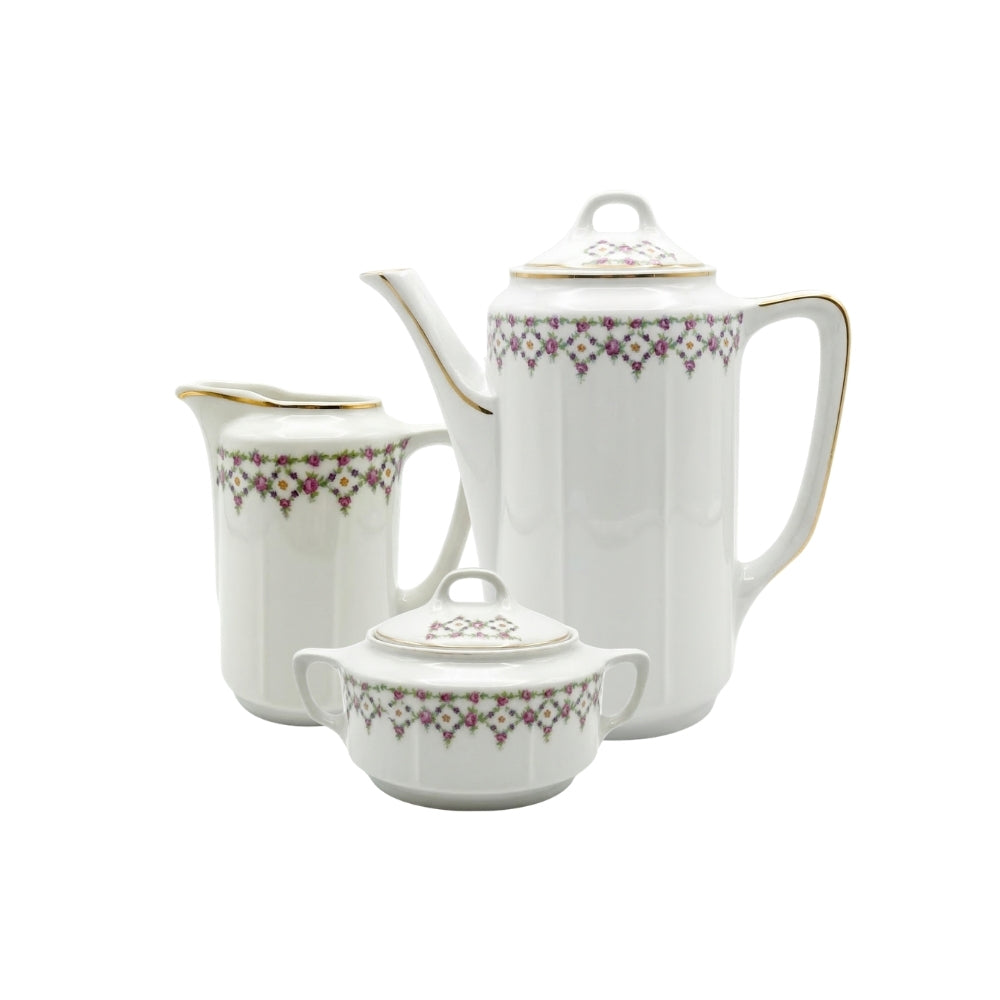 SET DE PORCELANA KPM PARA CAFÉ ORIGEM ALEMANHA ANOS 50