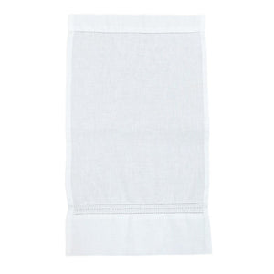 TOALHA DE LAVABO EM LINHO PURO TRIPLO AJOUR 30 X 50 CM
