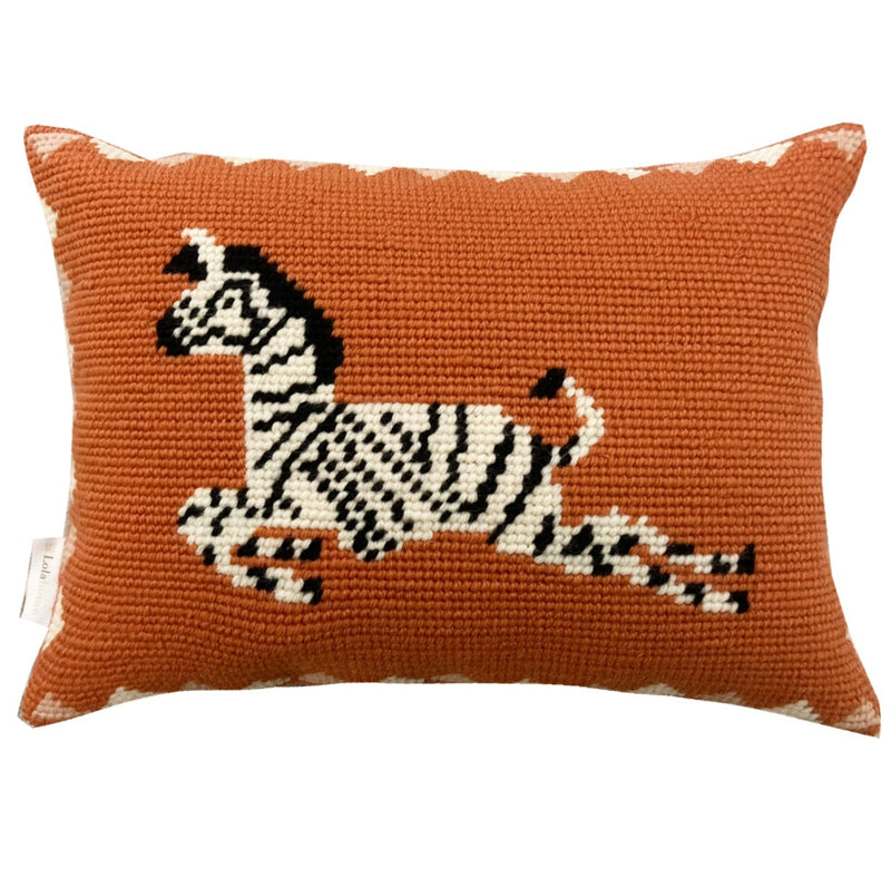 Capa de Almofada de Tapeçaria Chess Zebra Terracota 50x35cm