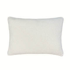 CAPA DE ALMOFADA COZY DE PELE ECOLÓGICA BEGE 50X35