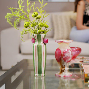 VASO CERÂMICA ARTESANAL AGATAS VERDE