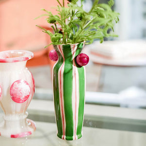 VASO CERÂMICA ARTESANAL AGATAS VERDE