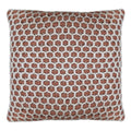 CAPA DE ALMOFADA TRICOT MANUAL COLMEIA TERRACOTA 50X50CM