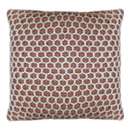 CAPA DE ALMOFADA TRICOT MANUAL COLMEIA TERRACOTA 50X50CM