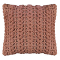 CAPA DE ALMOFADA TRICOT MANUAL TRANÇA TERRACOTA 50X50CM