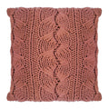 CAPA DE ALMOFADA TRICOT MANUAL GOMOS TERRACOTA 50X50CM