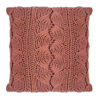 CAPA DE ALMOFADA TRICOT MANUAL GOMOS TERRACOTA 50X50CM