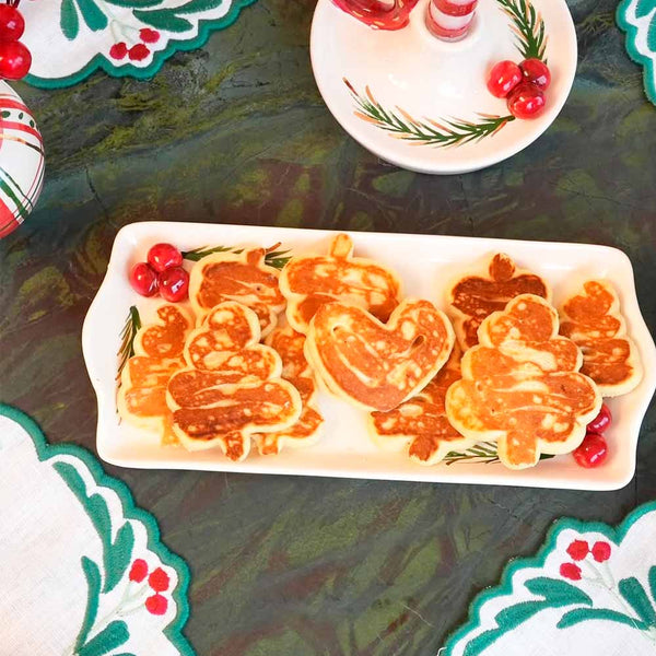 BANDEJA CERÂMICA ARTESANAL AZEVINHO 28X12CM