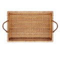 BANDEJA EM MADEIRA E FIBRA RATTAN COUNTRY G 54X38 CM