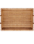 BANDEJAS EM MADEIRA E FIBRA RATTAN COUNTRY G   54 x 38 x 6 CM (H)