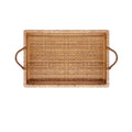 BANDEJAS EM MADEIRA E FIBRA RATTAN COUNTRY M 47X32CM