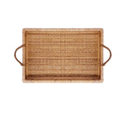 BANDEJAS EM MADEIRA E FIBRA RATTAN COUNTRY M  47 x 32 x 5 CM (H)