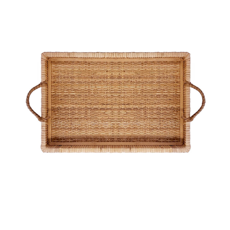 BANDEJAS EM MADEIRA E FIBRA RATTAN COUNTRY M  47 x 32 x 5 CM (H)