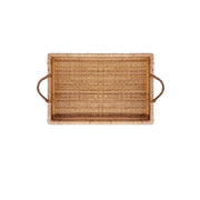 BANDEJAS EM MADEIRA E FIBRA RATTAN COUNTRY P  40 x 26 x 4 CM (H)