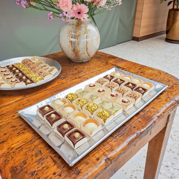 BANDEJA EM METAL MACETADO PRATEADA REDONDA 30 X 2,5 (H) CM