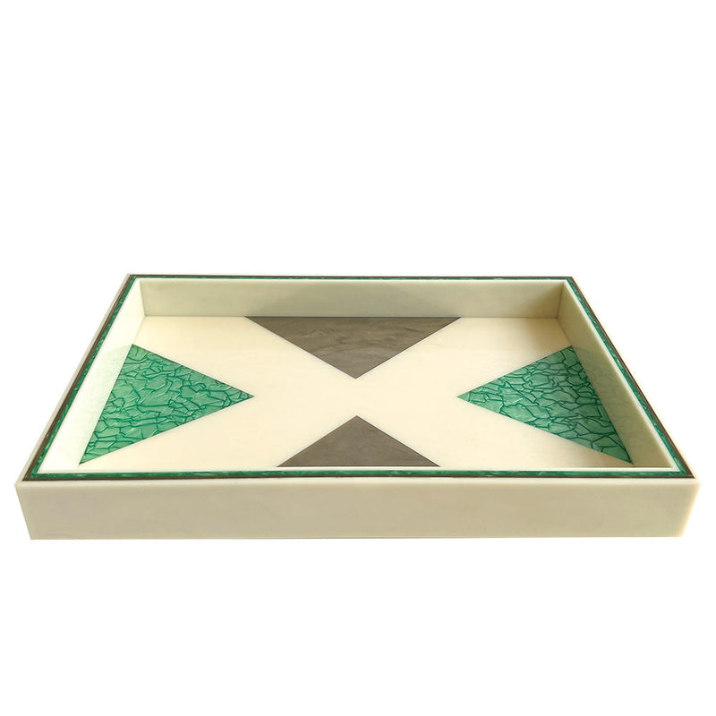 BANDEJA MOSAICO NIRVANA MARFIM 35X24CM