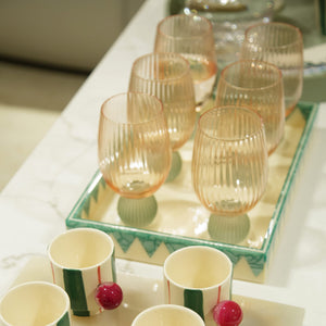 BANDEJA MOSAICO SOLARIS MARFIM E VERDE 33x23