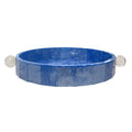 BANDEJA REDONDA CRISTAL AZUL 34CM