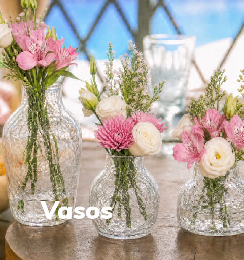 Vasos pequenos, medios e grandes, de ceramica, vidro ou murano