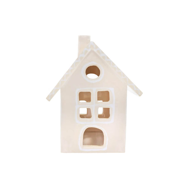 PORTA VELA CASINHA CERÂMICA ARTESANAL M