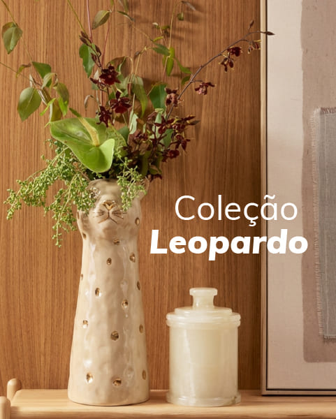 Vasos de cerâmica feito a mao na colecao leopardo